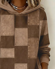 Yaralyn – Stilvoller Langärmeliger Kapuzenpullover mit Karomuster