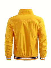 Stanton - Lässige Stehkragen Zip Up Jacke
