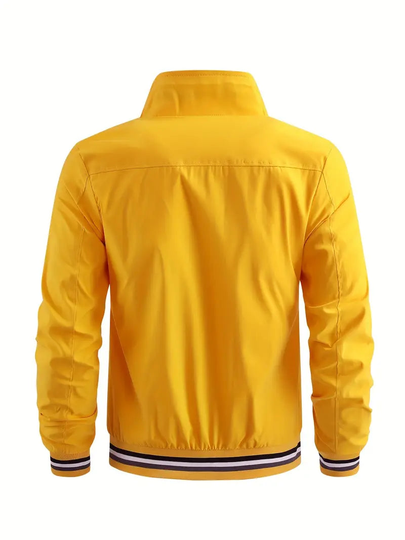 Stanton - Lässige Stehkragen Zip Up Jacke