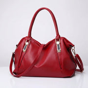 Damen Breite Leder Handtasche Mit Langem Riemen – Stilvolle Schultertasche