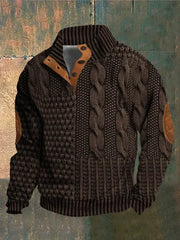 Gwydion – Flickwerk Pullover Mit Zopfmuster