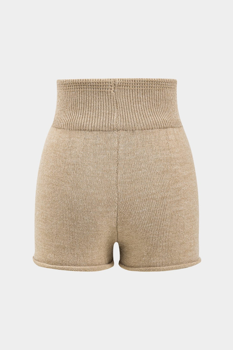 Luana | Stylishes Strick-Zweiteiler-Set mit One-Shoulder-Pullover & High-Waist-Shorts