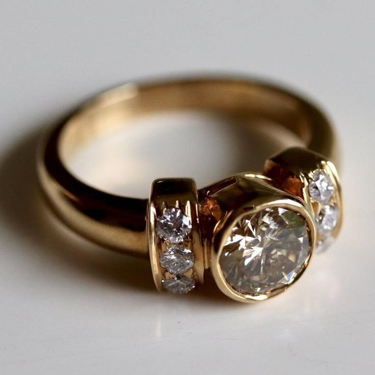 Vena Amoris Gold- und Champagner-Diamantring