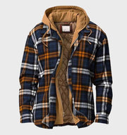 Herren Mehrfarbige Karierte Jacke | Mit Kapuze