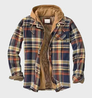 Herren Mehrfarbige Karierte Jacke | Mit Kapuze