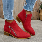Damen Stiefeletten mit seitlichem Reißverschluss