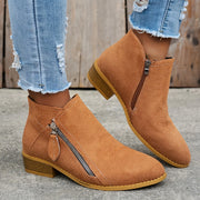 Damen Stiefeletten mit seitlichem Reißverschluss