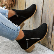Damen Stiefeletten mit seitlichem Reißverschluss
