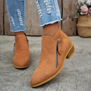 Damen Stiefeletten mit seitlichem Reißverschluss