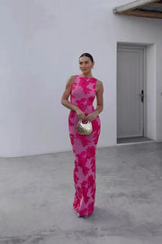 Damen Ärmelloses Maxikleid mit Blumenmuster