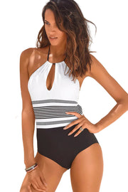 Damen-Badeanzug mit Neckholder und Keyhole-Ausschnitt
