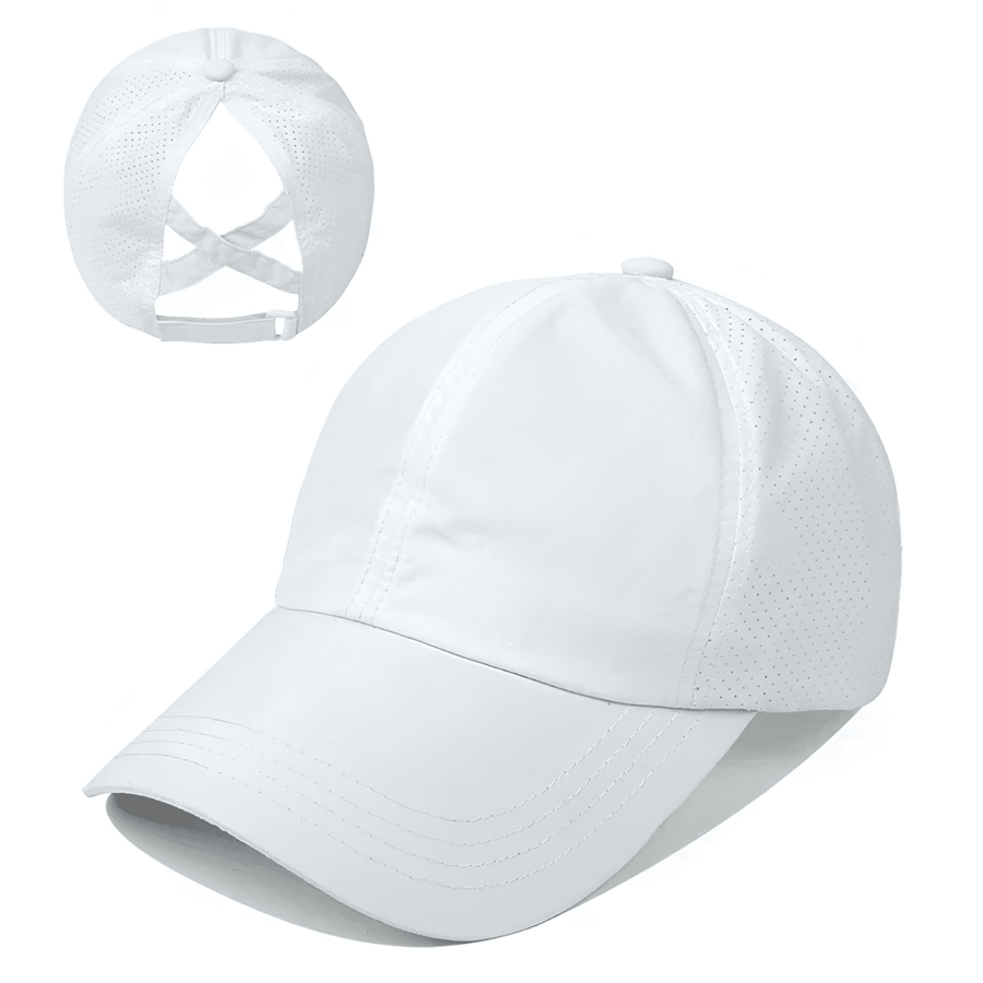 Damen Baseball Cap Atmungsaktiv mit Zopfloch