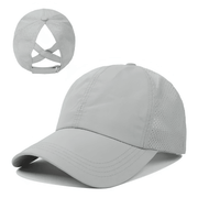 Damen Baseball Cap Atmungsaktiv mit Zopfloch