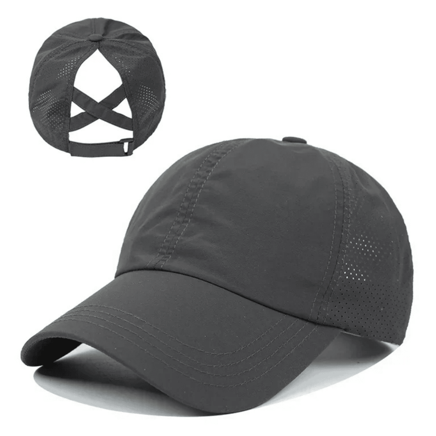 Damen Baseball Cap Atmungsaktiv mit Zopfloch