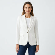 Frieda | Damen Blazer Ein-Knopf Klassische Revers Tailliert