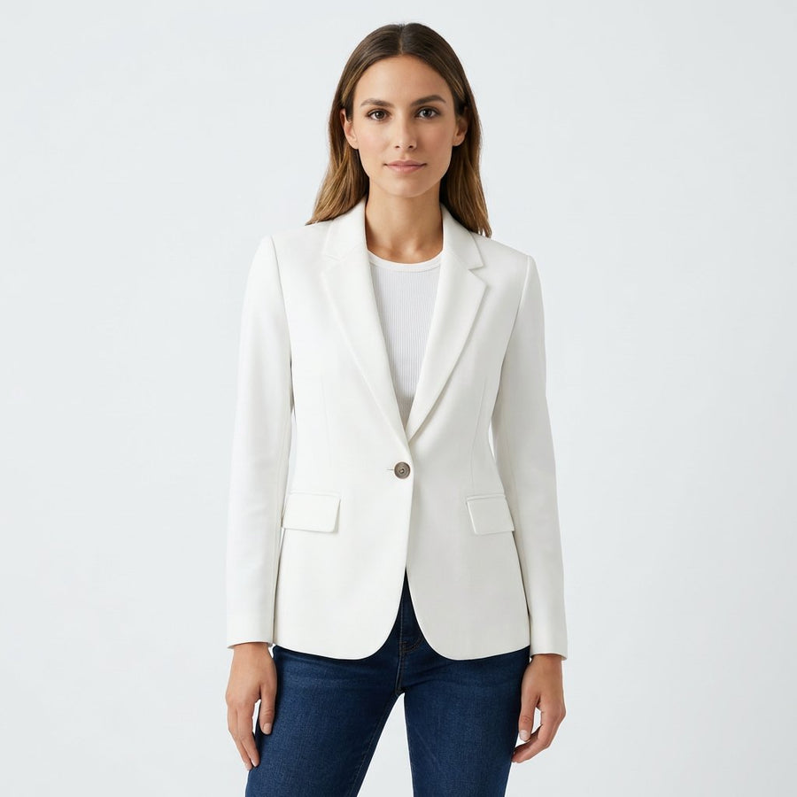 Frieda | Damen Blazer Ein-Knopf Klassische Revers Tailliert