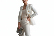 Damen Blazer mit Doppelknopfleiste und Spitzrevers