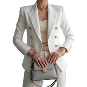 Damen Blazer mit Doppelknopfleiste und Spitzrevers