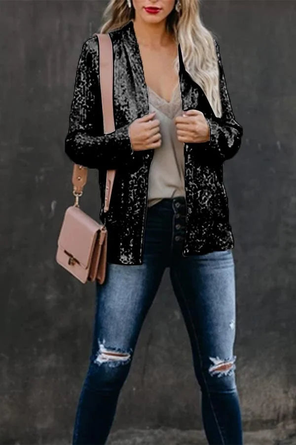 Eleganter Damenblazer mit Pailletten