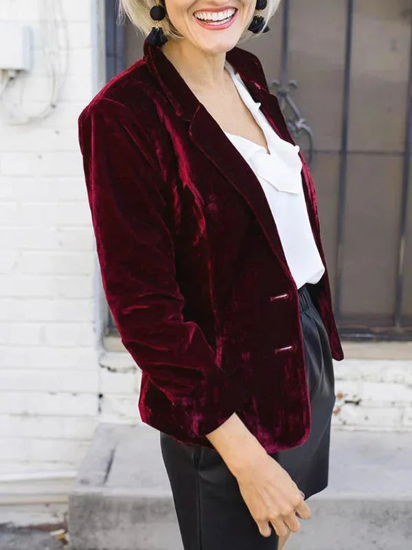 Damenblazer mit weichem Finish und elegantem Schnitt