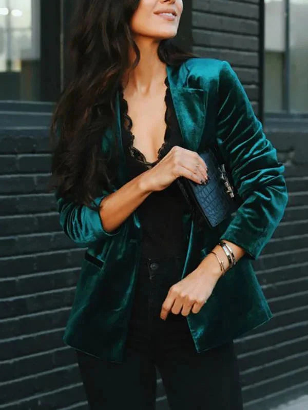Damenblazer mit weichem Finish und elegantem Schnitt
