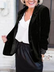 Damenblazer mit weichem Finish und elegantem Schnitt