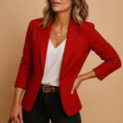Katharina | Damen Blazer Tailliert Ein-Knopf Slim Fit Business Jacke