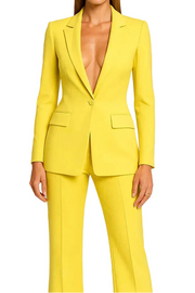 Damen Blazer und Hose Set mit Knopfverschluss