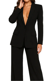 Damen Blazer und Hose Set mit Knopfverschluss
