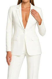 Damen Blazer und Hose Set mit Knopfverschluss