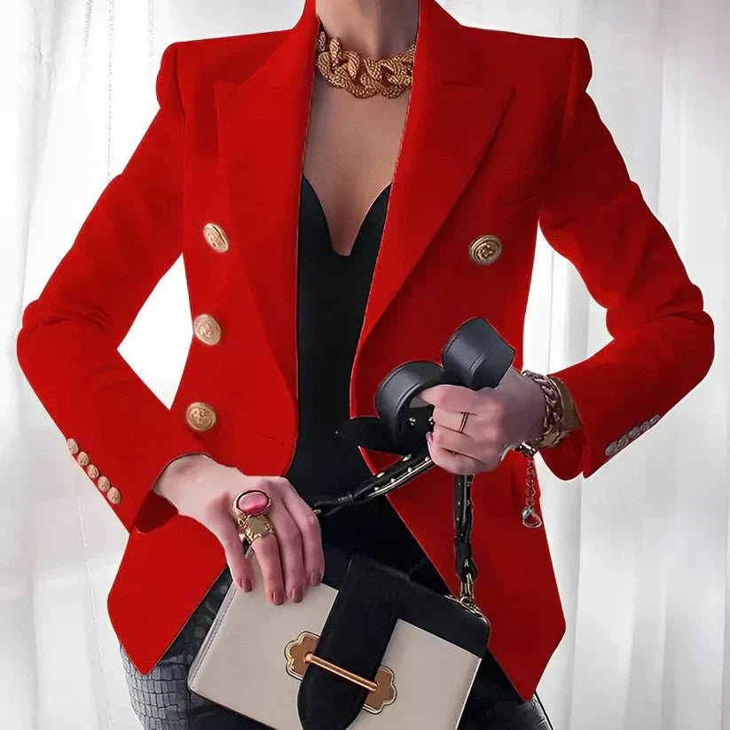 Lena | Damen Blazer Zweireihig mit Goldknöpfen Tailliert