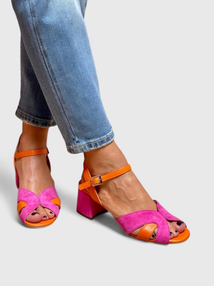 Luisa | Damen Block Heel Sandalen Knöchelriemen Orthopädisch Komfort