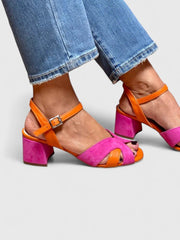 Luisa | Damen Block Heel Sandalen Knöchelriemen Orthopädisch Komfort