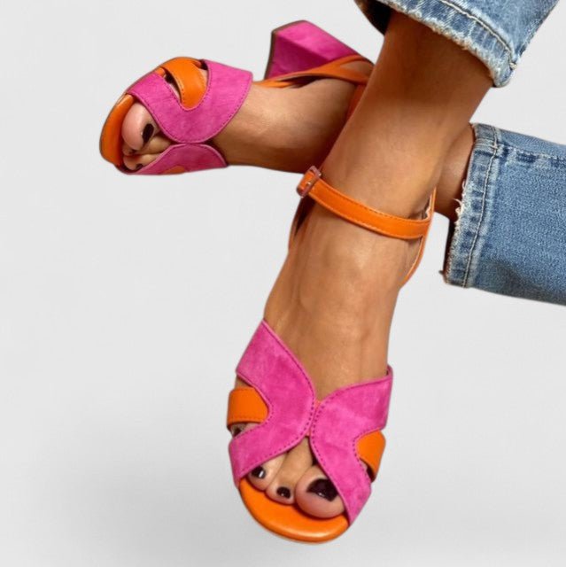 Luisa | Damen Block Heel Sandalen Knöchelriemen Orthopädisch Komfort