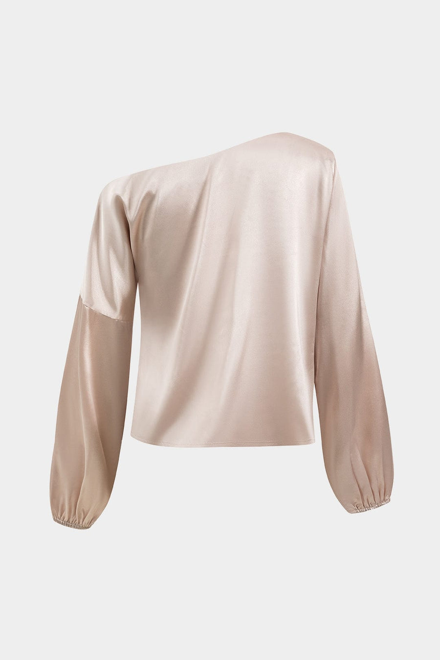 Damen-Bluse mit One-Shoulder-Ausschnitt und Ballonärmeln