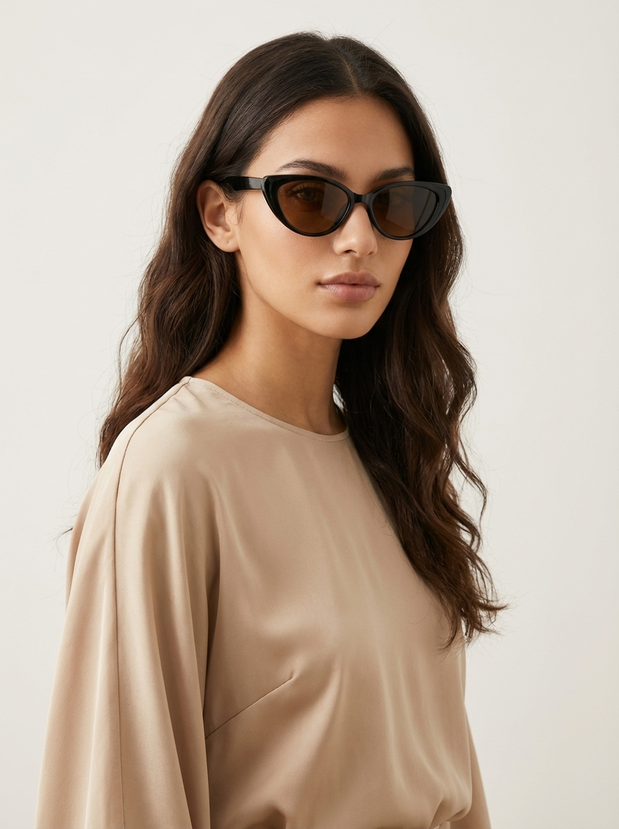 Damen Cat-Eye Sonnenbrille mit festem Gestell