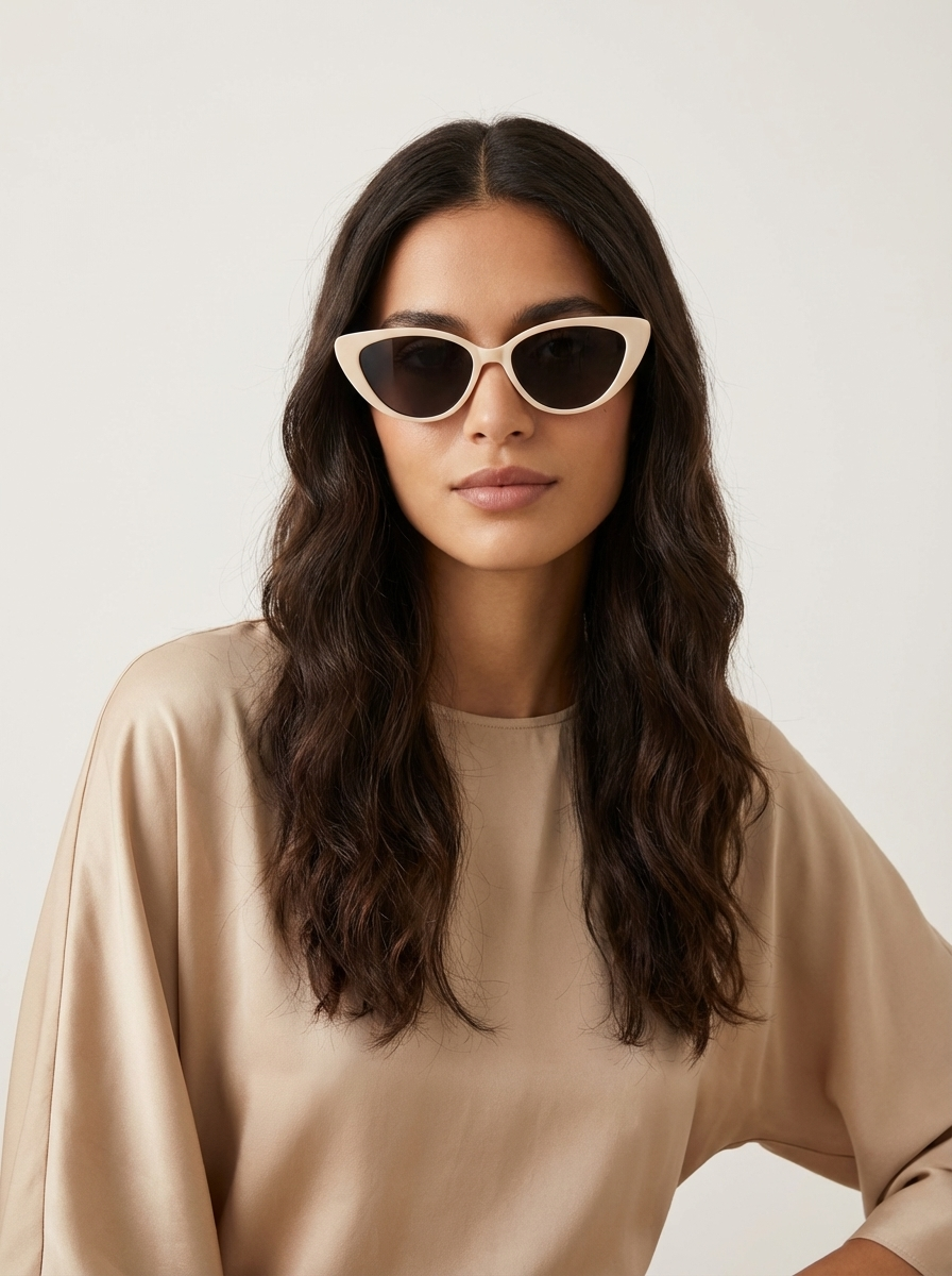 Damen Cat-Eye Sonnenbrille mit festem Gestell