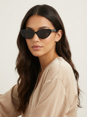 Damen Cat-Eye Sonnenbrille mit festem Gestell