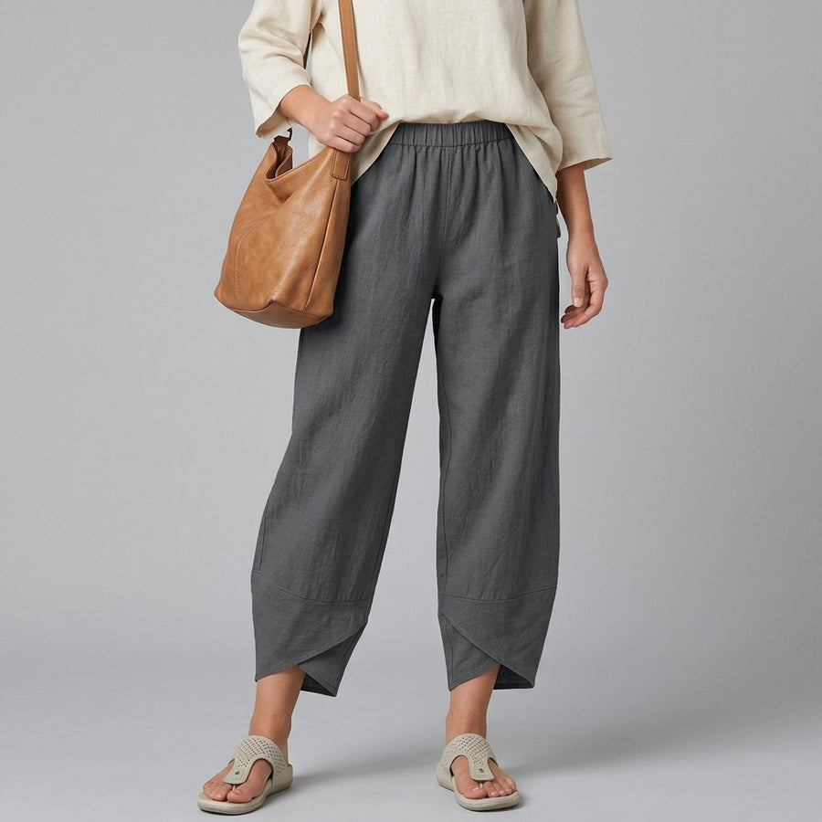 Annika | Damen Culotte mit elastischem Bund Sommer Leinen