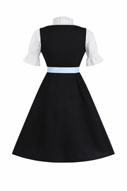Damen Dirndl Set mit Bluse, Schnürung und Schürze