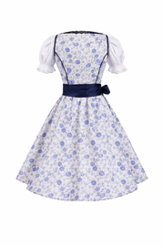 Damen Dirndl Set mit floralem Muster, Schnürfront und Schürze
