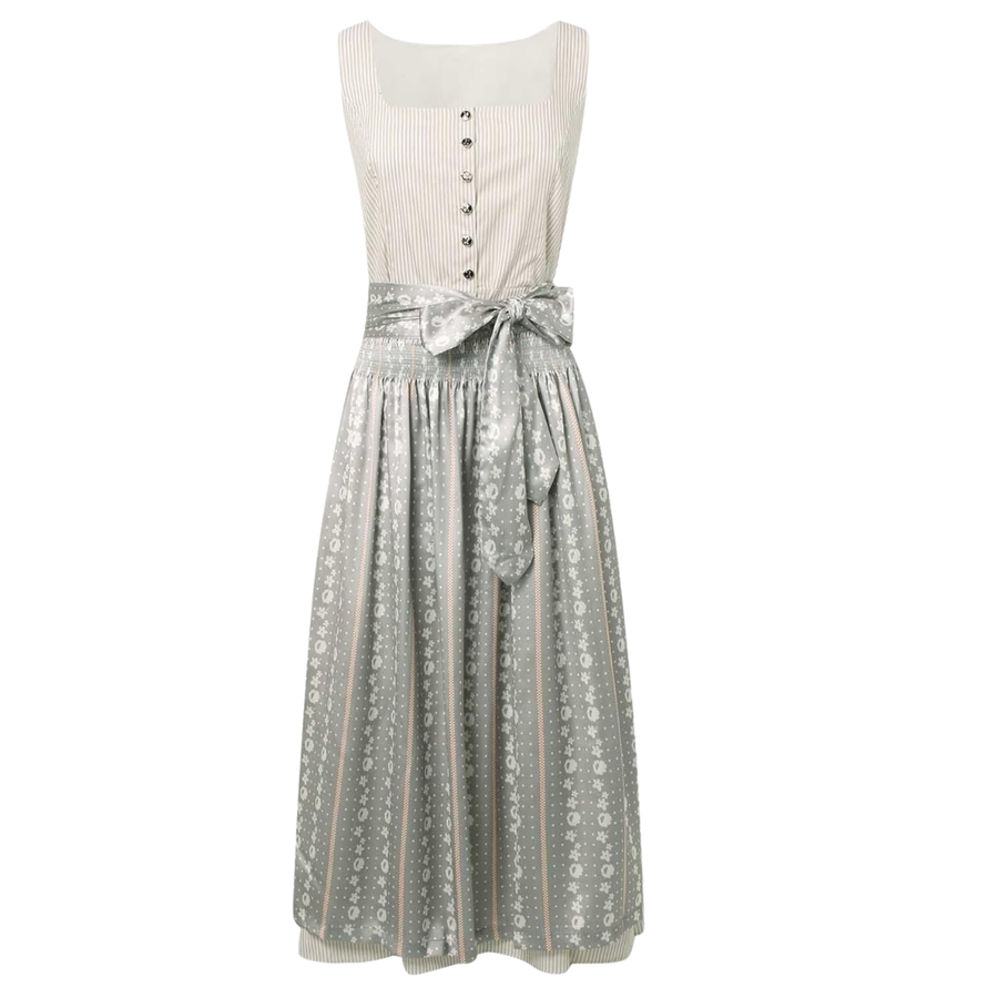 Damen Dirndl Set mit Knopfleiste und Schürze