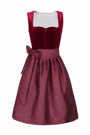 Damen Dirndl Set mit Samtoberteil und Schürze