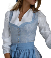 Damen Dirndl Set mit Schürze und Blumenmuster