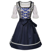 Damen Dirndlkleid-Set mit Schnürmieder, Bluse und weitem Rock