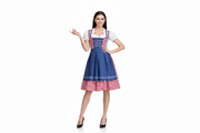 Damen Dirndlkleid Set mit Schürze und Bluse