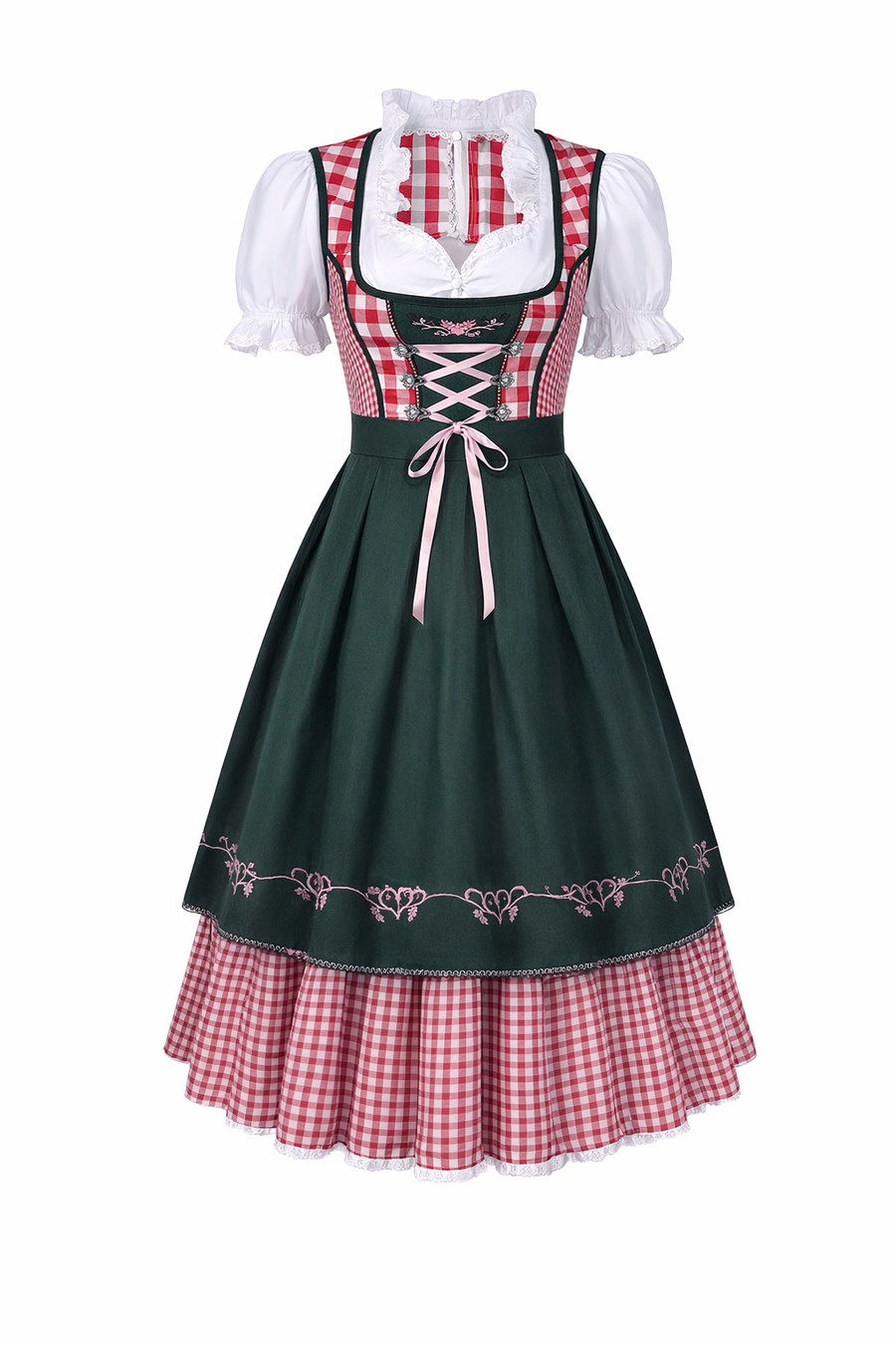 Damen Dirndlkleid Set mit Schürze und Bluse