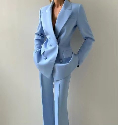 Marlene | Damen Dreiteiler Blazer-Set mit Korsett-Top und Schlaghosen