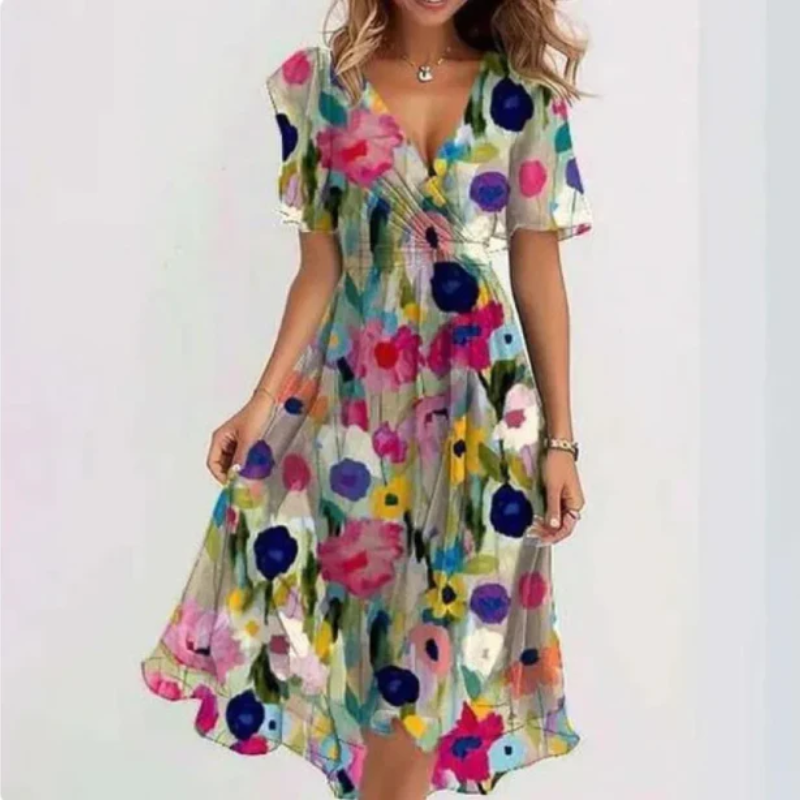 Heidi-Mode | Damen Elegant Sommerkleid Partykleid
