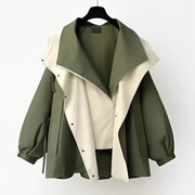 Damen Regenjacke mit Kapuze und Kordelzug